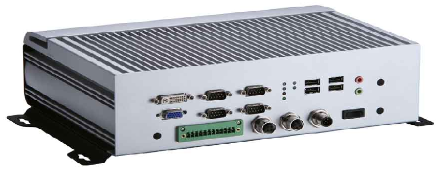 Axiomtek, Fanless Embedded Box System,  Anti-vibration Design, Isolated COM, M12 LAN & Lockable I/O – tBOX320-852-FL
